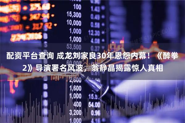 配资平台查询 成龙刘家良30年恩怨内幕！《醉拳2》导演署名风波，翁静晶揭露惊人真相